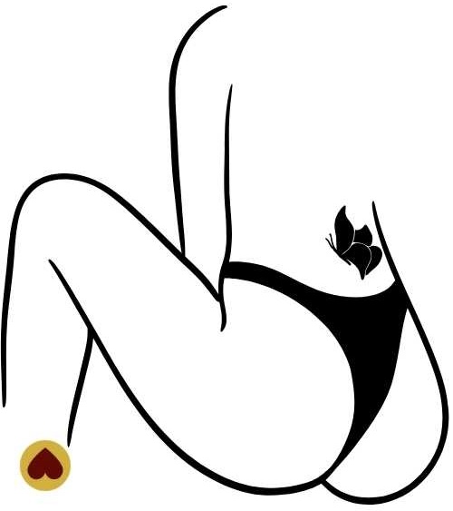 Belle fesses de femme sexy en line art avec un string noir