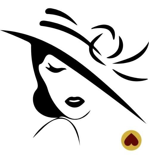 line art visage de femme en noir et blanc